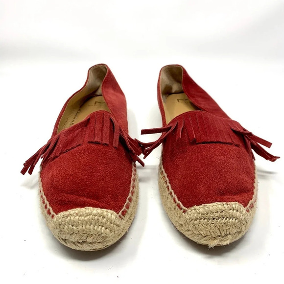 Marc Fisher LTD Cathy‎ Fringe Espadrille Flat Red - Picture 2 of 8